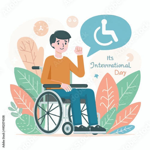 disability, day, international, illustration, people, world, vector, concept, care, banner, disabled, happy, disabilities, poster, awareness, health, national, sign, global, prevention, rights, month,