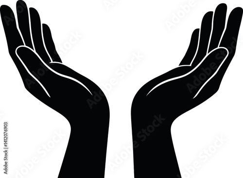 Minimalist design of open hands gesture for creative use