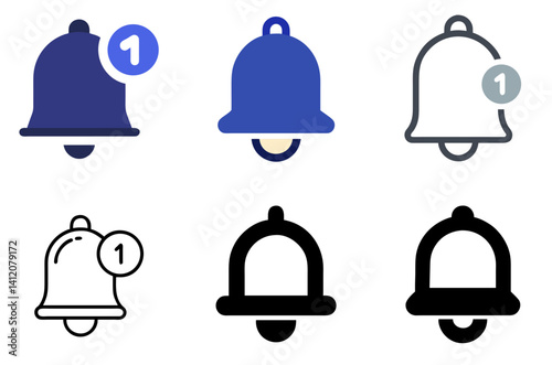 Notification Bell Icon Vector Illustration