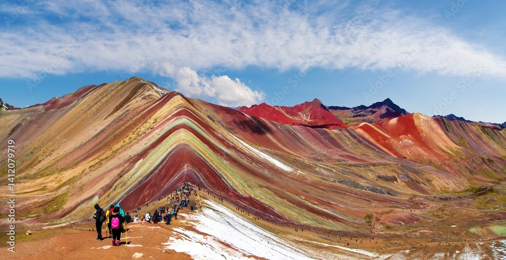 Rainbow mountains Peru, Peruvian Andes