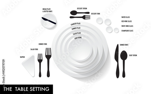 the table set infographic template