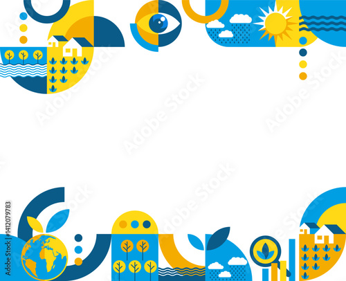 Forecasting monitoring system decoration, top and bottom margins of slide or layout 