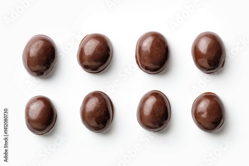 Wallpaper Mural Delightful arrangements of glossy chocolate candies on a pristine white background isolated on transparent background Torontodigital.ca