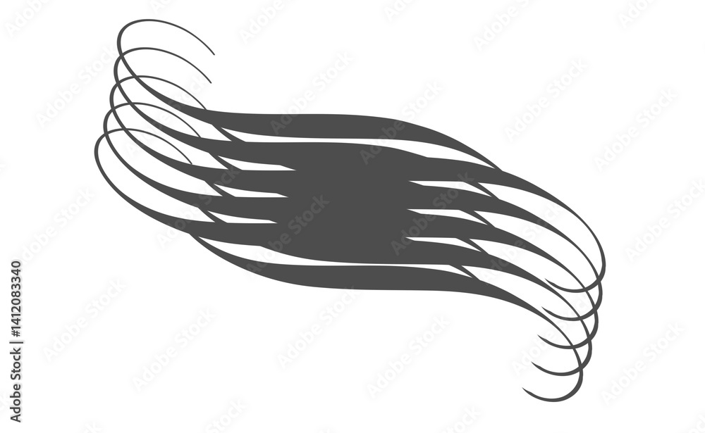 Obraz premium Ink brush stock isolated on transparent background, PNG transparent file