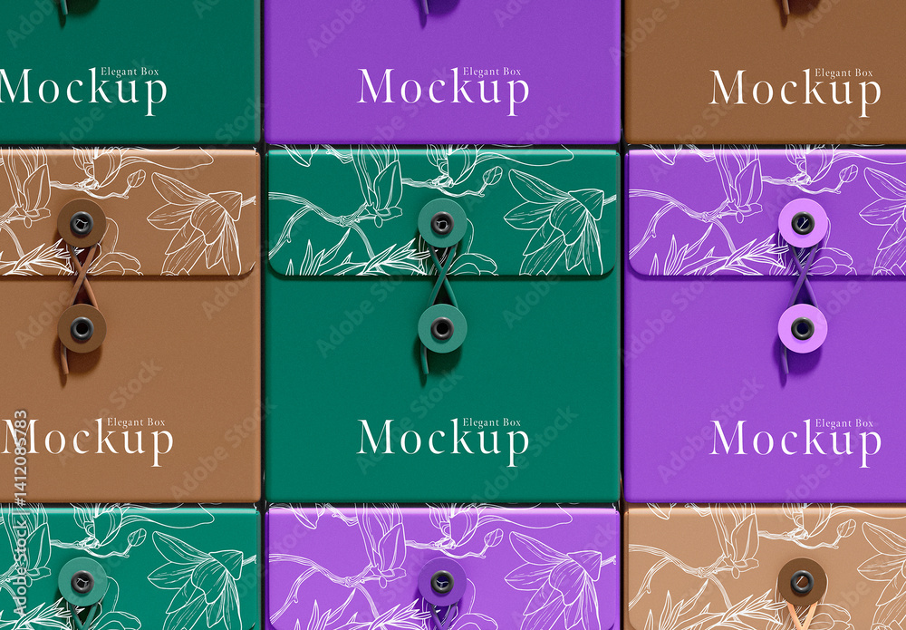 Premium Box Pattern Frontal View Elegants Boxes Pattern Stock Template | Adobe Stock