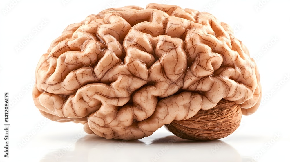 Human Brain Anatomy Featuring Detailed Structure and Connection with Almond in a Clinical Setting Human Brain Anatomy Featuring Detailed Structure and Connection with Almond in a Clinical Setting