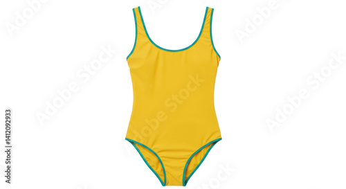 Bild auf Leinwand Isolated Yellow Swimsuit