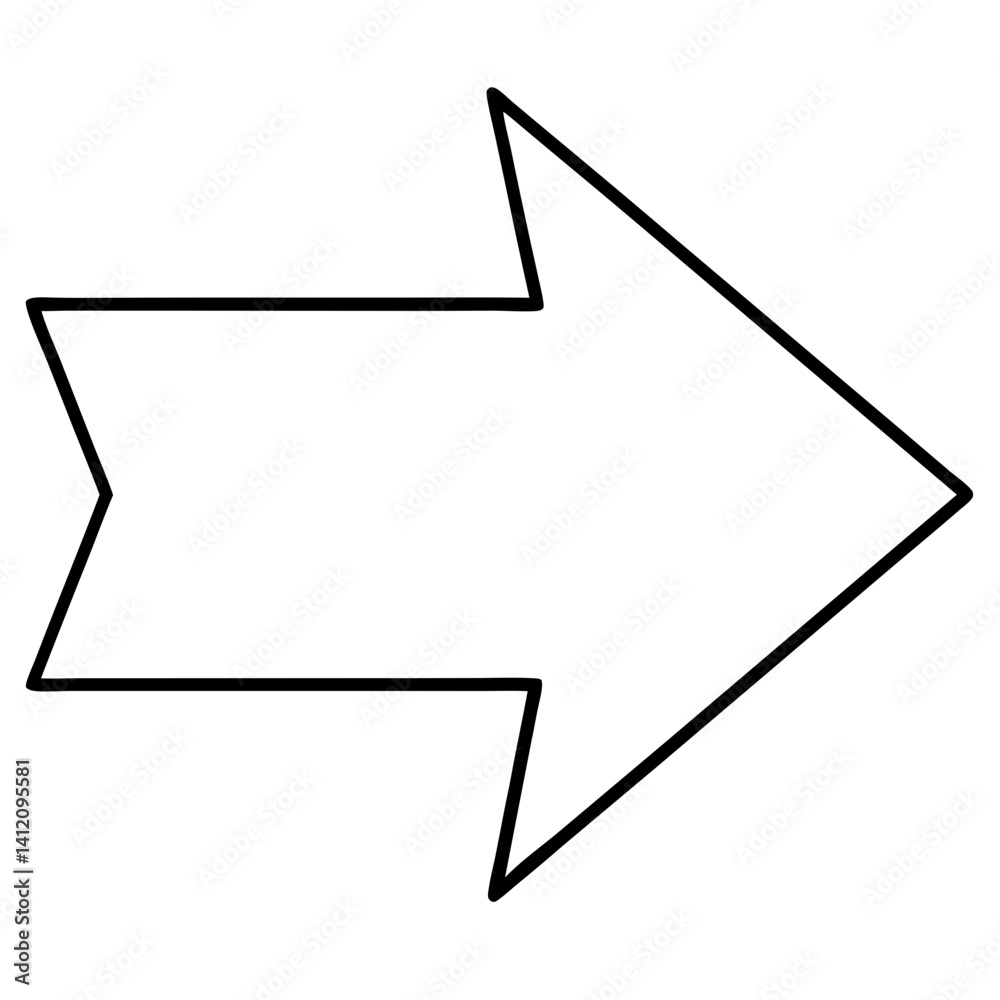 Vector arrow and mail icon on white background for web design and communication Vector arrow and mail icon on white background for web design and communication