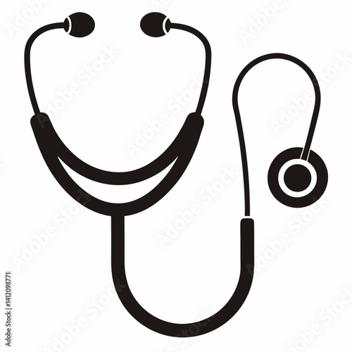 stethoscope on white background