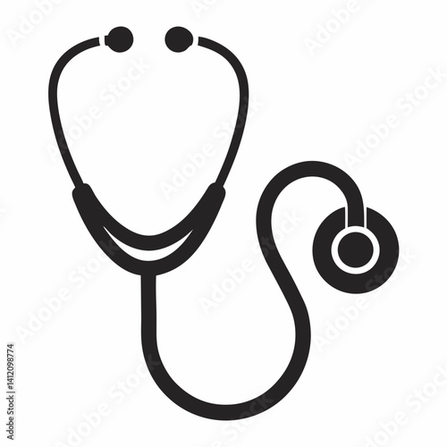 stethoscope on white background