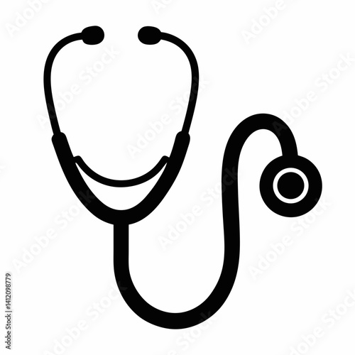 stethoscope on white background