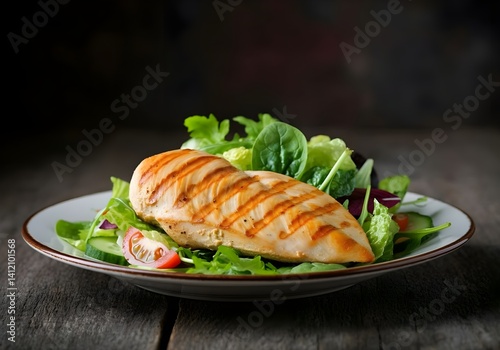 Obraz na płótnie Concetto di alimentazione naturale, dieta sana con frutta e verdura, stile di vita vegetariano w salonie