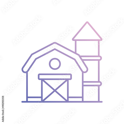 Farmhouse Vector icon