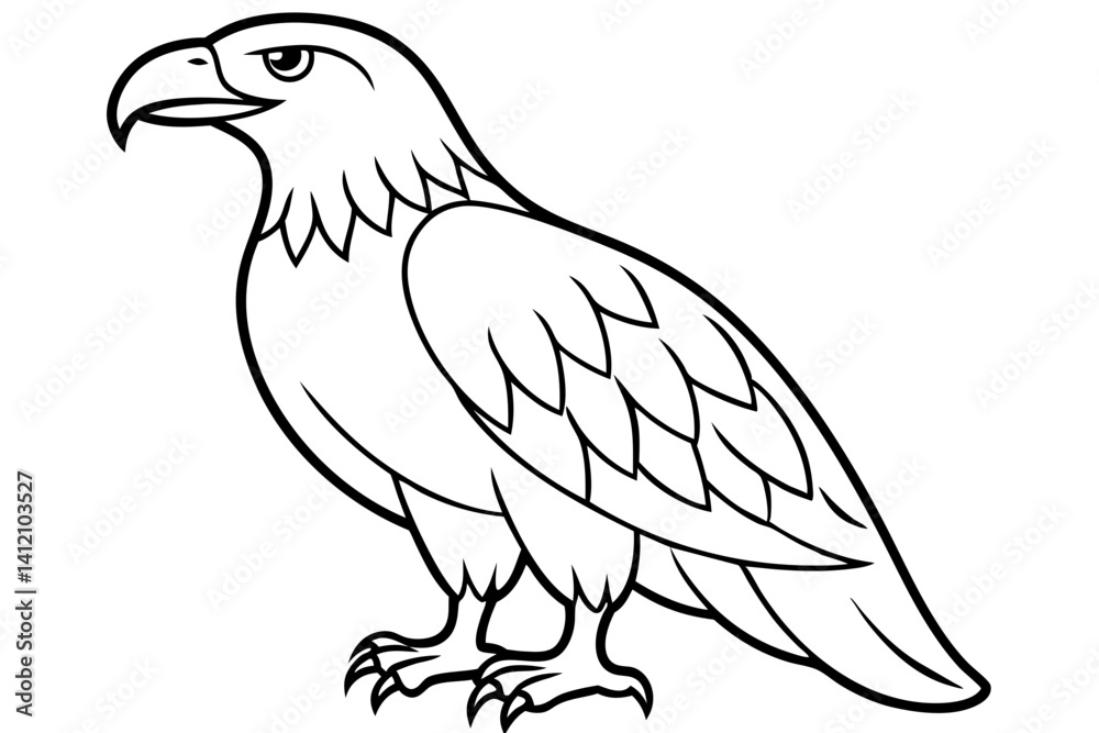 Obraz premium Flying Eagle Wireframe