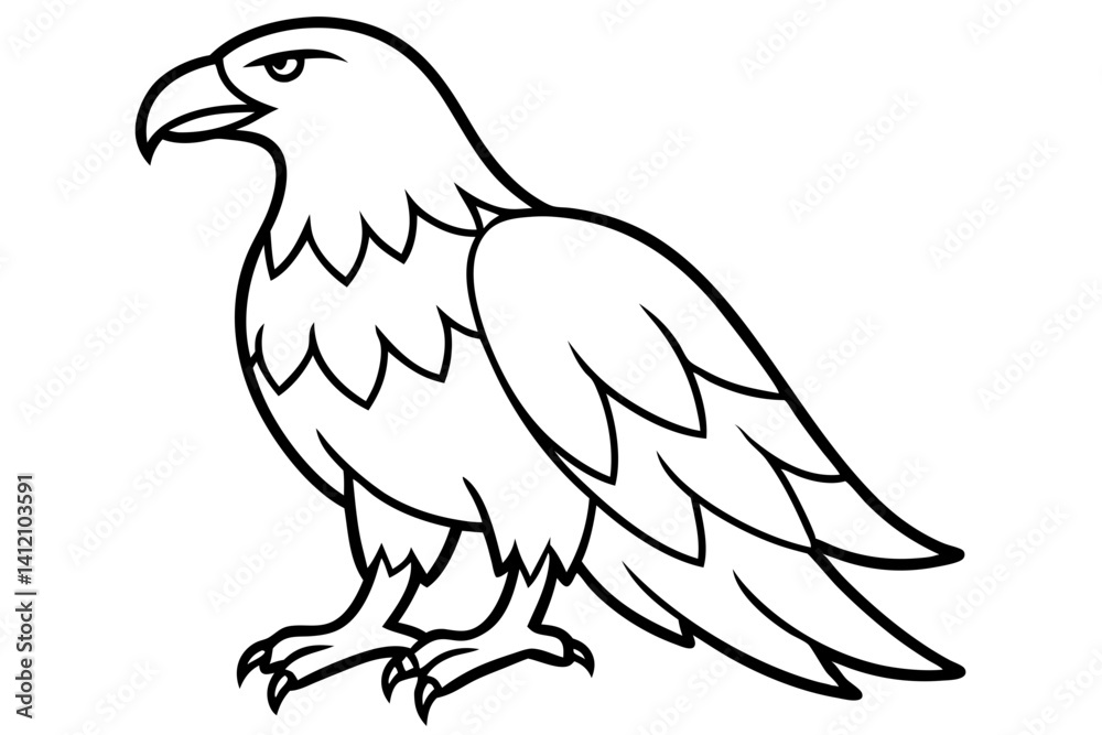 Fototapeta premium Flying Eagle Wireframe