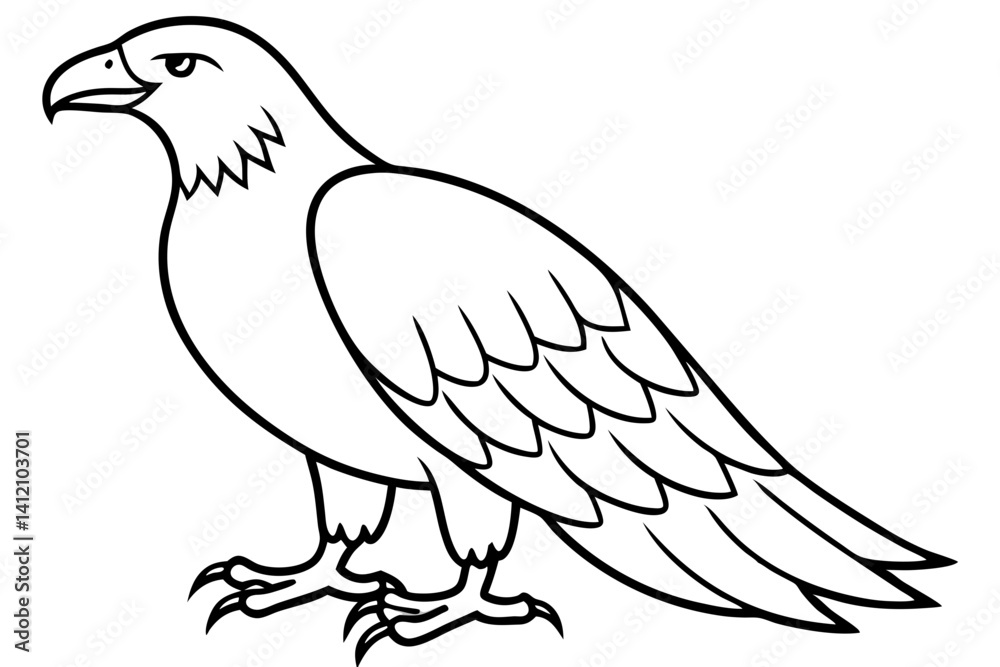 Fototapeta premium Flying Eagle Wireframe