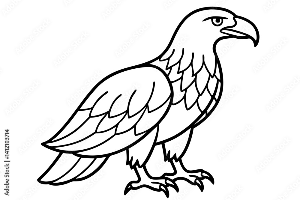 Fototapeta premium Flying Eagle Wireframe