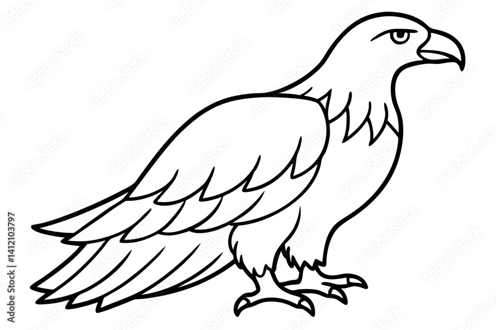Fototapeta premium Flying Eagle Wireframe