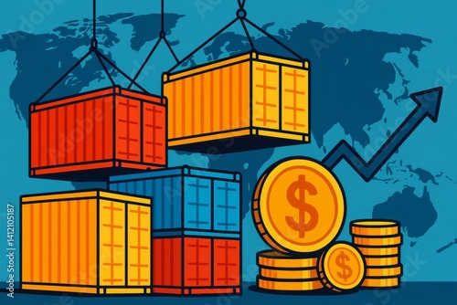 Understanding the Impact of Import Tariffs on Global Trade in a Colorful Graphic