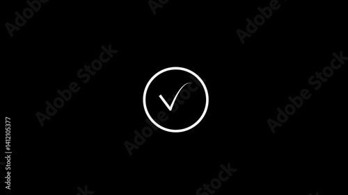 Check mark symbol. approved tick mark icon, success, correct concept.. correct or right choice icon animation.
