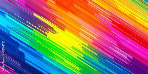 Vibrant rainbow angular brushstrokes, abstract colorful background, splash, geometric
