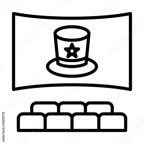 spectator seats single icon