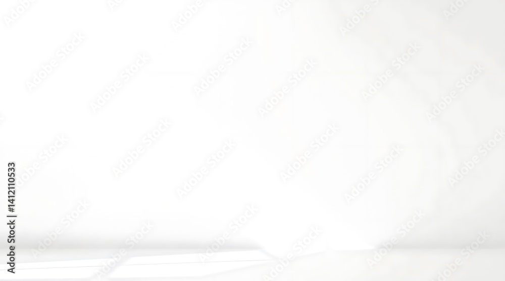 Obraz premium Minimalist Clean White Background with Subtle Light and Shadow
