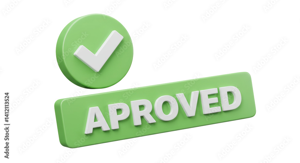 Isolated Approved Sign Isolated Approved Sign