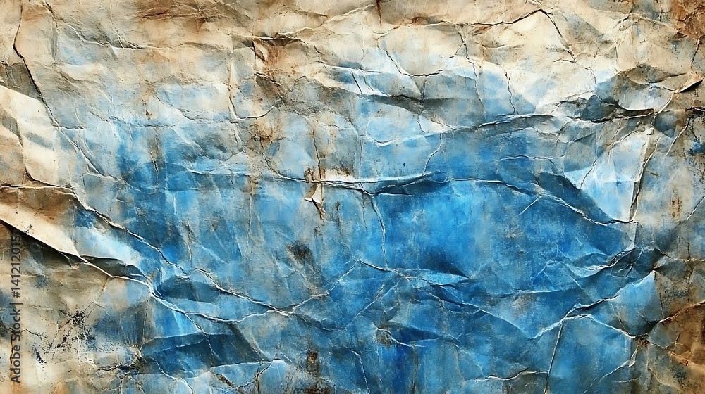 Naklejka premium Distressed parchment backdrop evoking aged documents or abstract watercolor painting