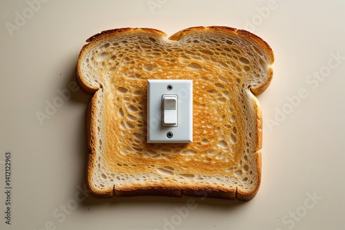 Light Switch Mounted on Slice of Toast