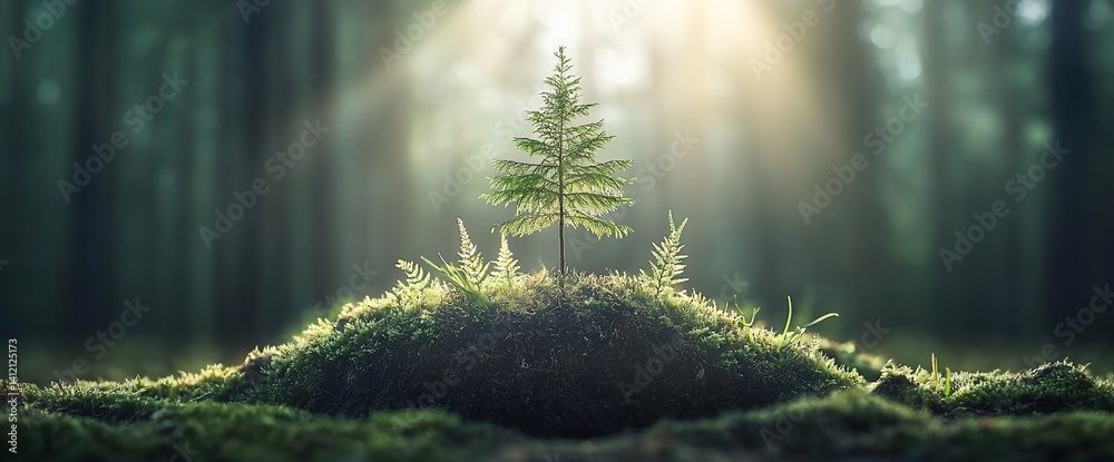 Young tree in a forest