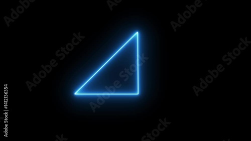 Wallpaper Mural  Abstract neon triangle frame animation. Neon triangle shape, Seamless looping background.  Torontodigital.ca
