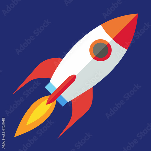 rocket, vector illustration
