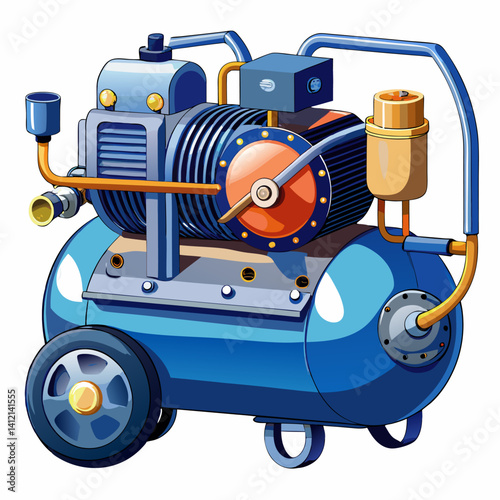 Air Compressor Unit Illustration