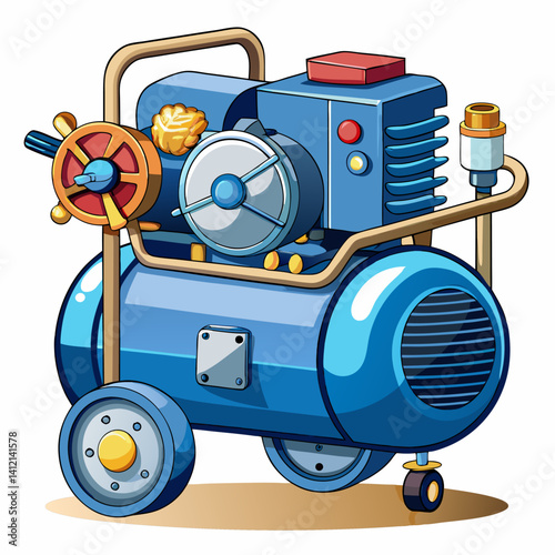 Air Compressor Unit Illustration