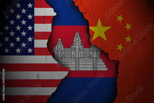 Foto cambodia between america and china