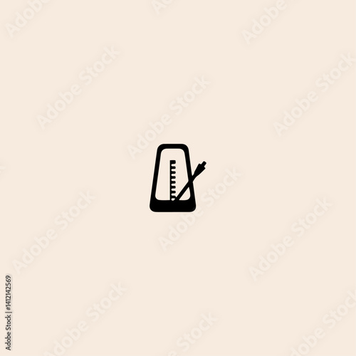 Metronome icon flat vector design.