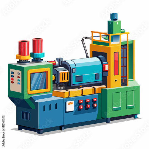 Injection Molding Machine Vector
