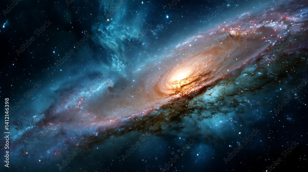 Fototapeta premium Spiral Galaxy in Deep Space (4)