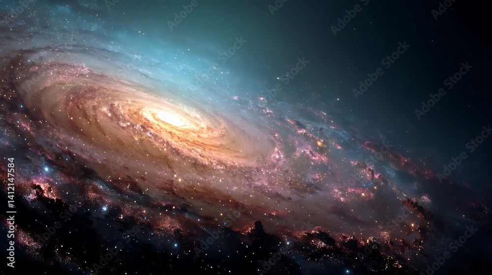 Obraz premium Spiral galaxy in space