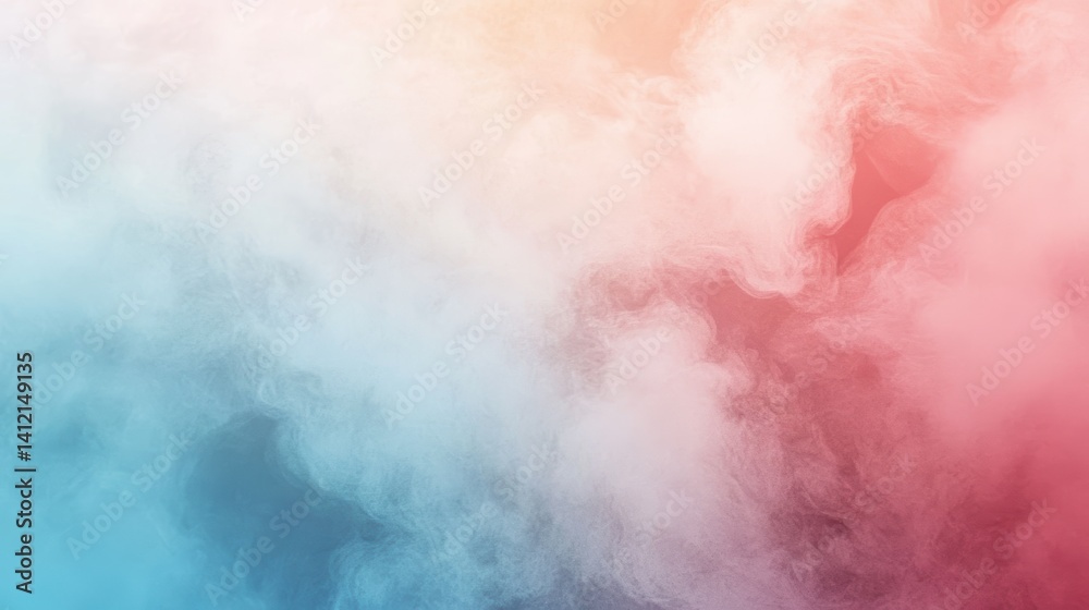 Fototapeta premium Soft Colorful Smoke Background with Red, Pink, and Blue Hues for Abstract Design and Artistic Projects