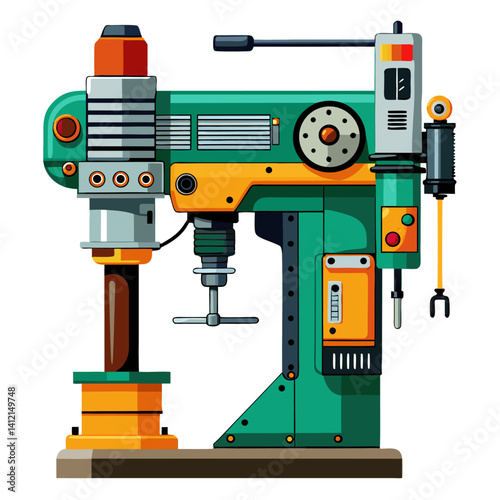 Industrial Drill Machine Isolated photo