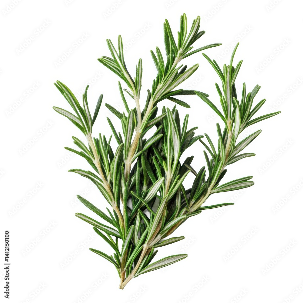 Fototapeta premium Fresh rosemary sprigs isolated on white background