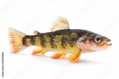 Colorful freshwater fish displaying vibrant patterns and fins against a clean white background isolated on transparent background
