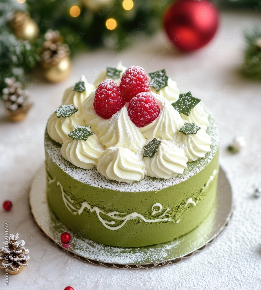 custom made wallpaper toronto digitalBerry Matcha Cake