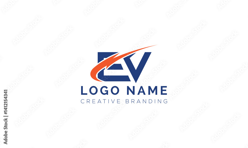 Minimalist EV Logo for Branding and Identity. Minimalist EV Logo for Branding and Identity.