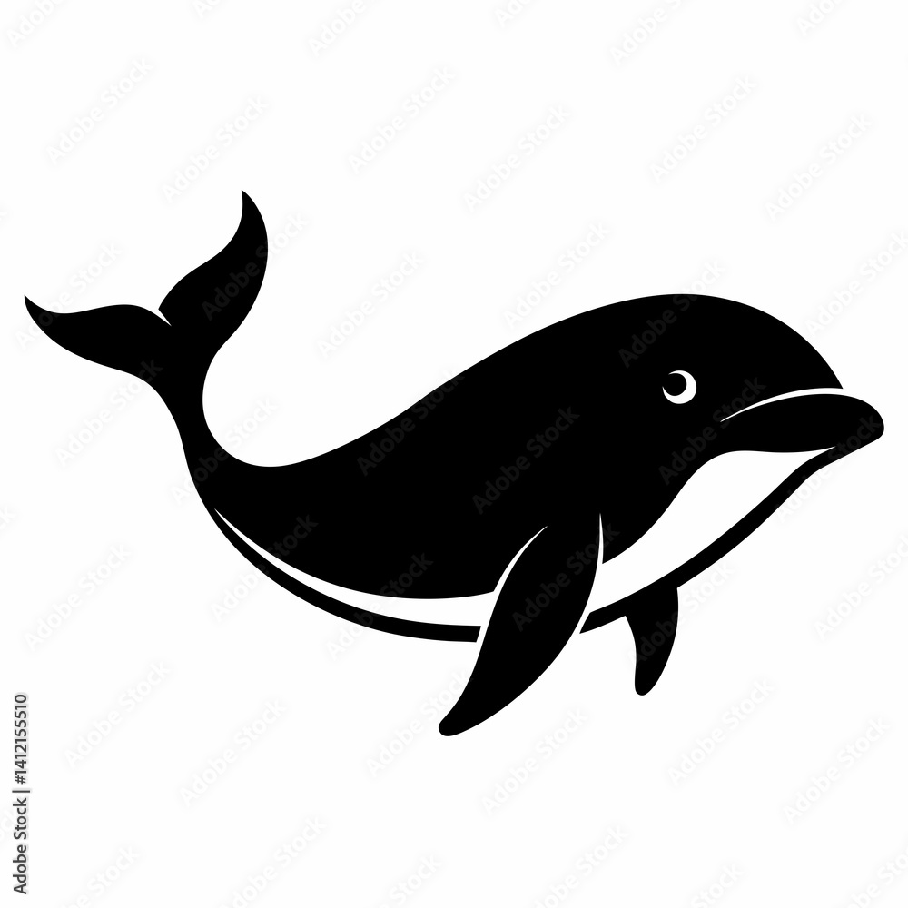 Fototapeta premium Whale Silhouette Digital Art