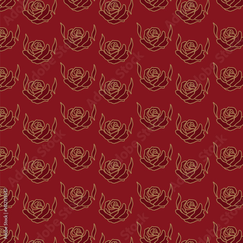 Pattern with pink flowers roses Romance in Rose Flowers