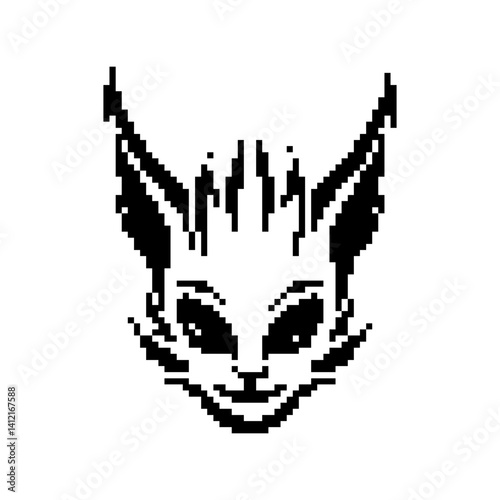 Pixel art depiction of a fantasy creature with stylized features