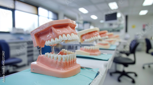 Mannequin or dummy for dentist students training in dental faculties